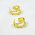 Pendientes Doble aro dorados
