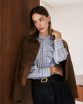 Camisa de rayas con volante